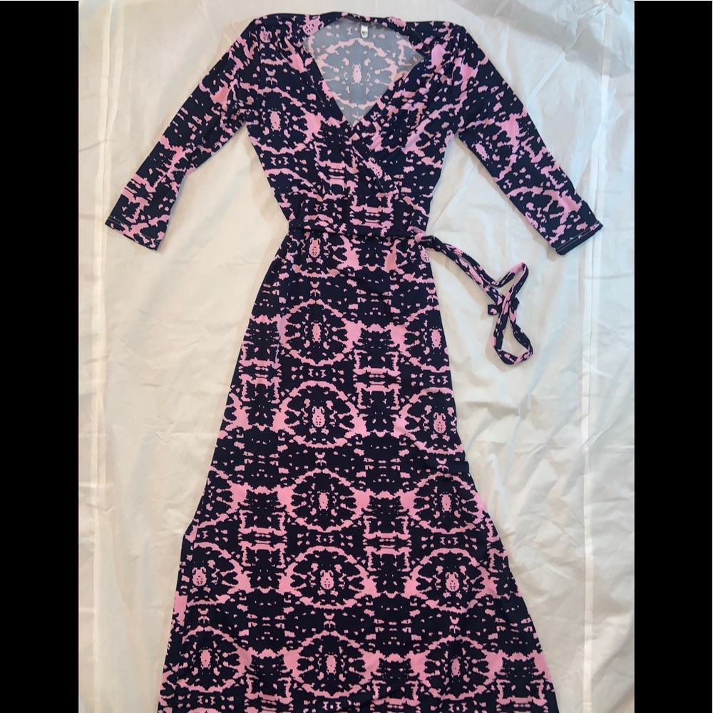 Pink and Blue 🌸🔵 Maxi Dress